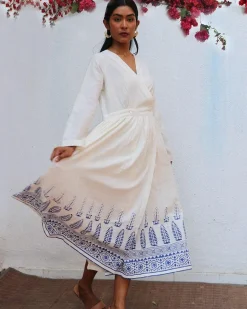 Aestas Block printed Cotton Dress - BGVL
