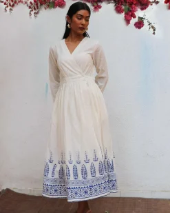 Aestas Block printed Cotton Dress - BGVL