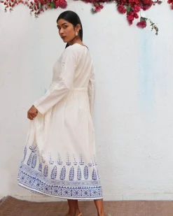 Aestas Block printed Cotton Dress - BGVL