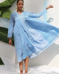 Amaris Handprinted Cotton Dress - WITC