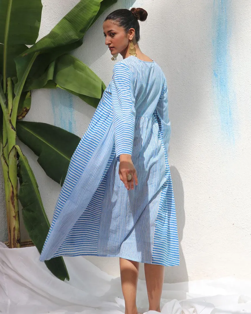 Amaris Handprinted Cotton Dress - WITC