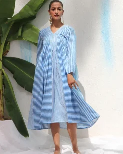Amaris Handprinted Cotton Dress - WITC