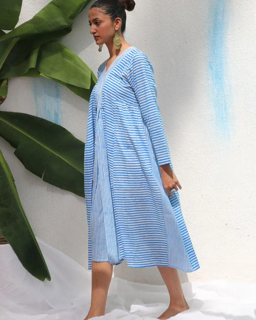 Amaris Handprinted Cotton Dress - WITC