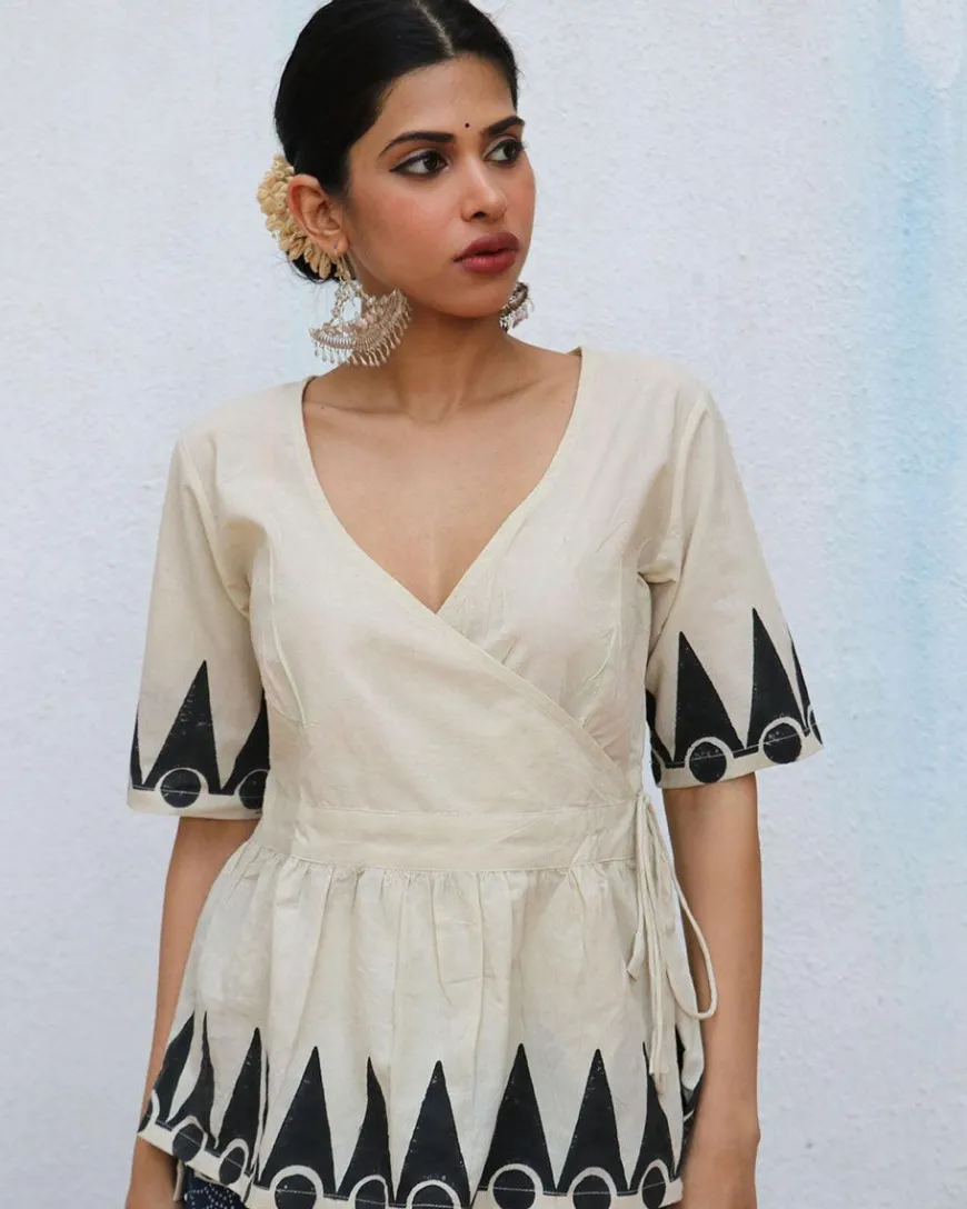 Ariel Blockprinted Cotton Top - NOMAD