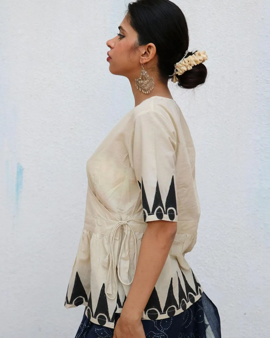 Ariel Blockprinted Cotton Top - NOMAD