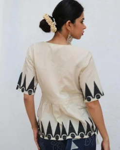 Ariel Blockprinted Cotton Top - NOMAD