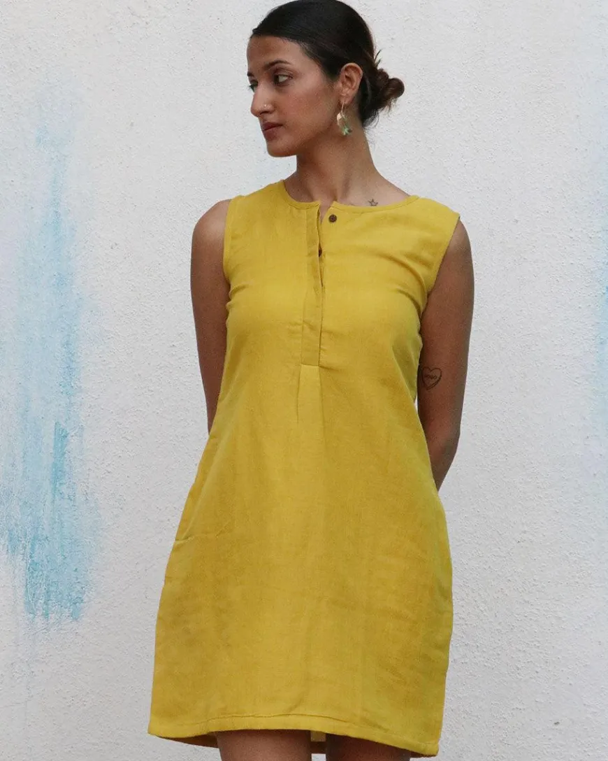 Avabelle Handwoven Linen Dress - Breathe