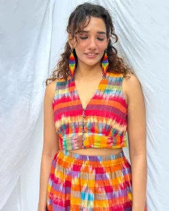 Basanti Gamcha Cotton Top - GMC