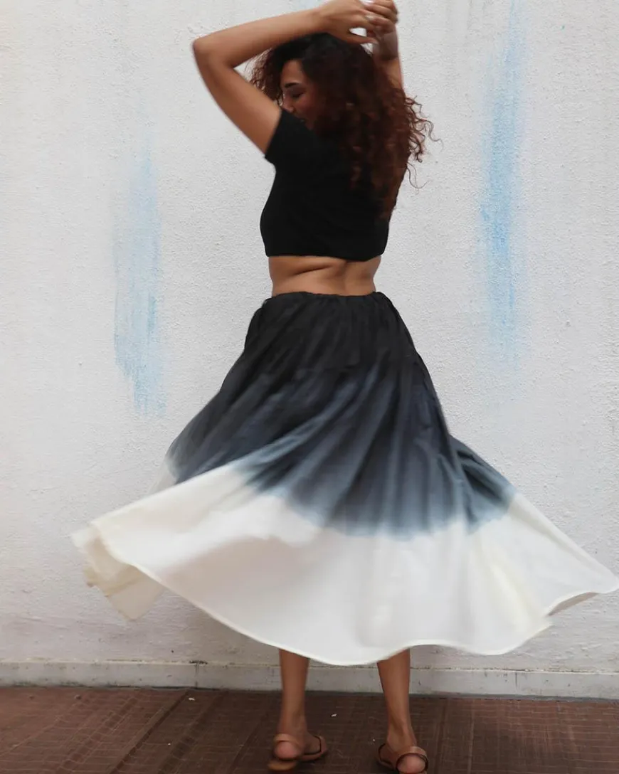 Blanca Hand-dyed Cotton Skirt - Free Size