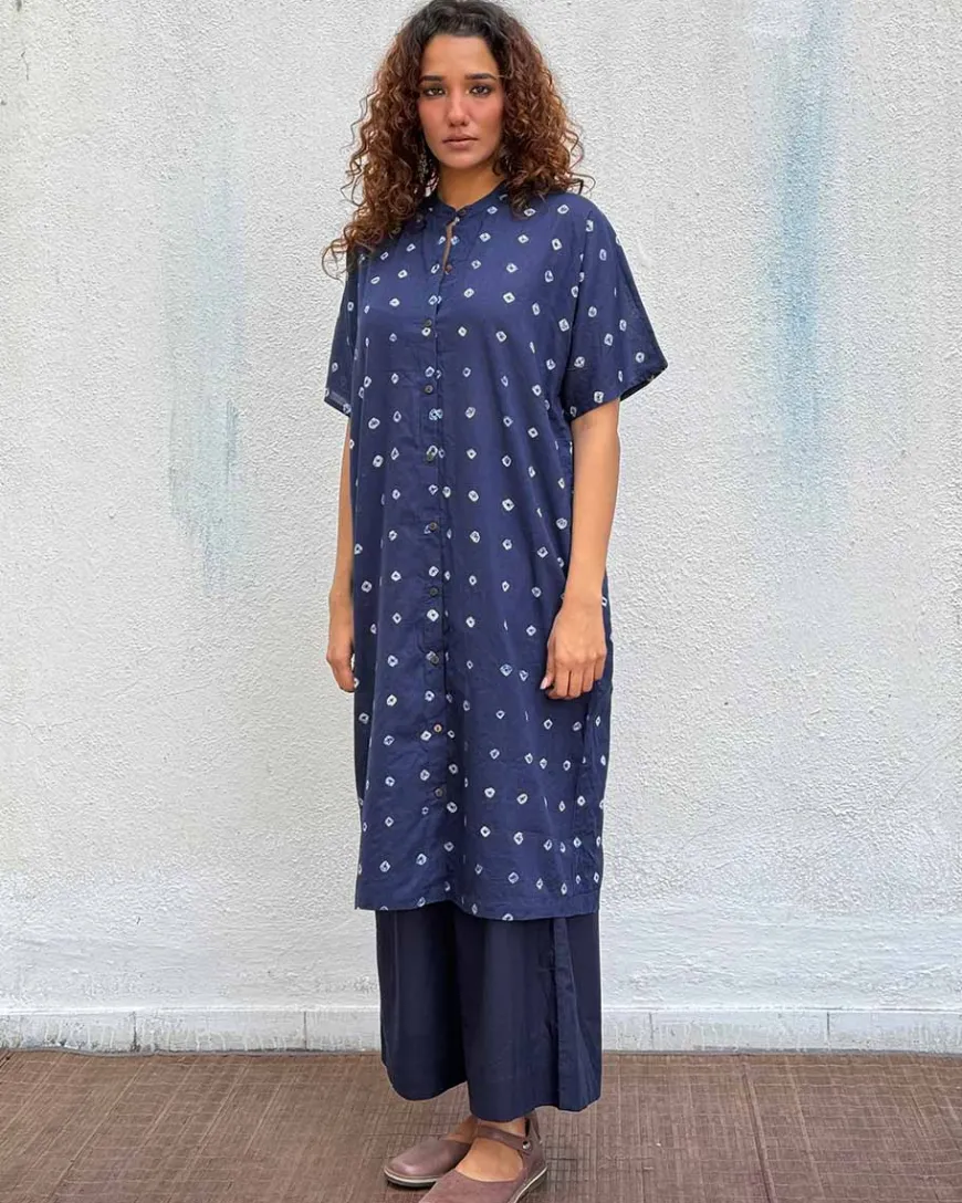 Breezy Belle Bandhej Cotton Kurti