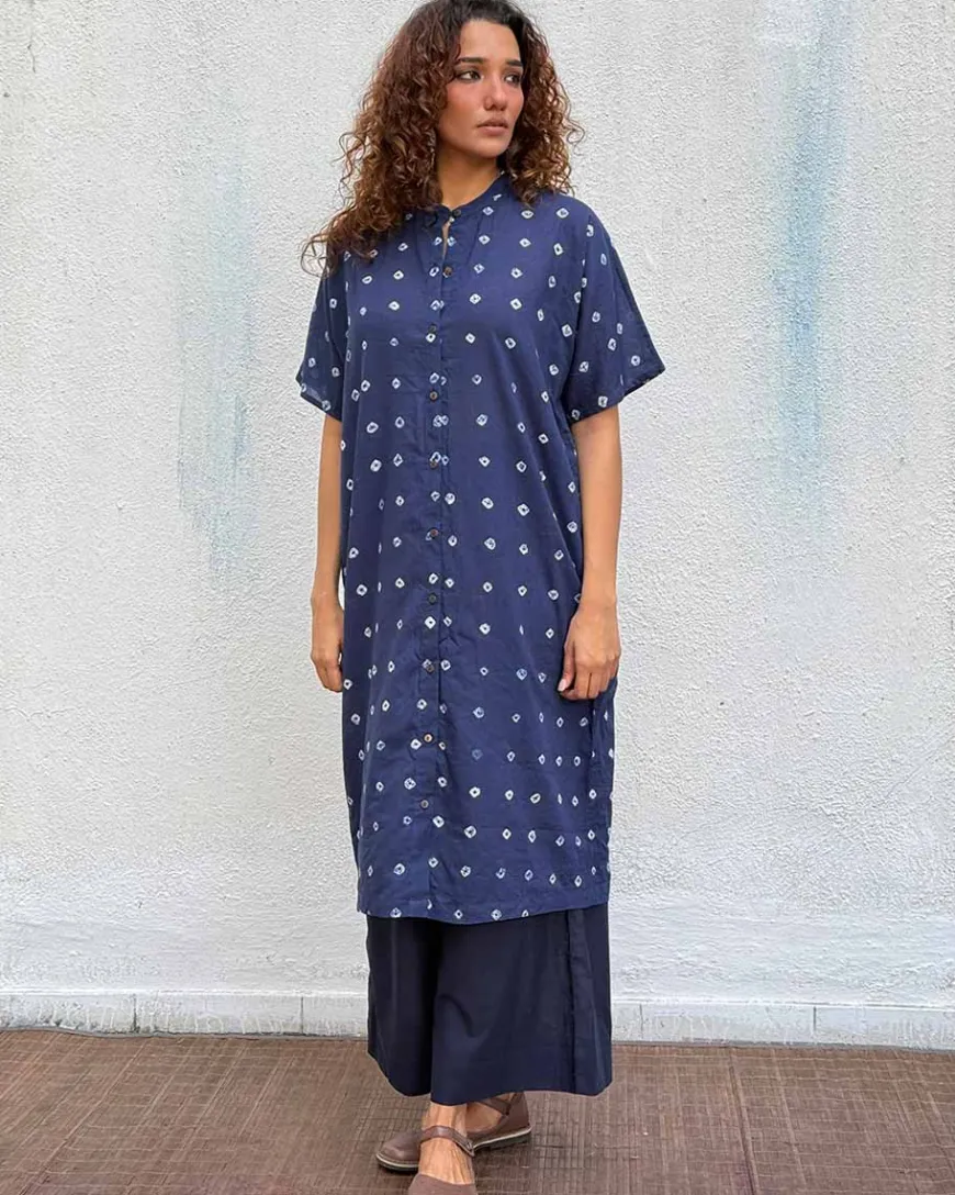 Breezy Belle Bandhej Cotton Kurti