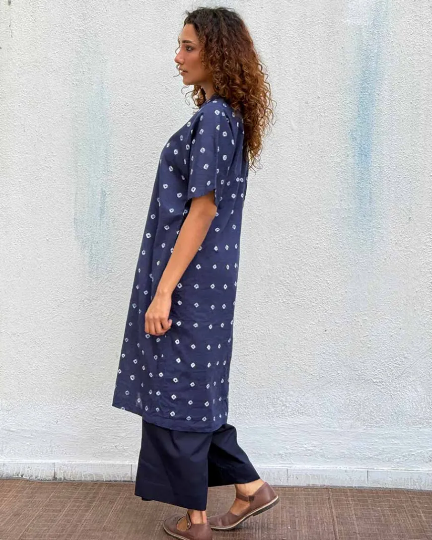 Breezy Belle Bandhej Cotton Kurti