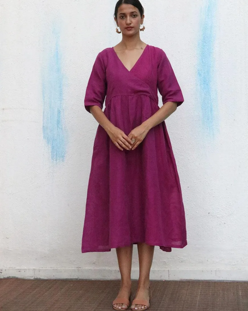 Brisa Handwoven Linen Dress - Breathe