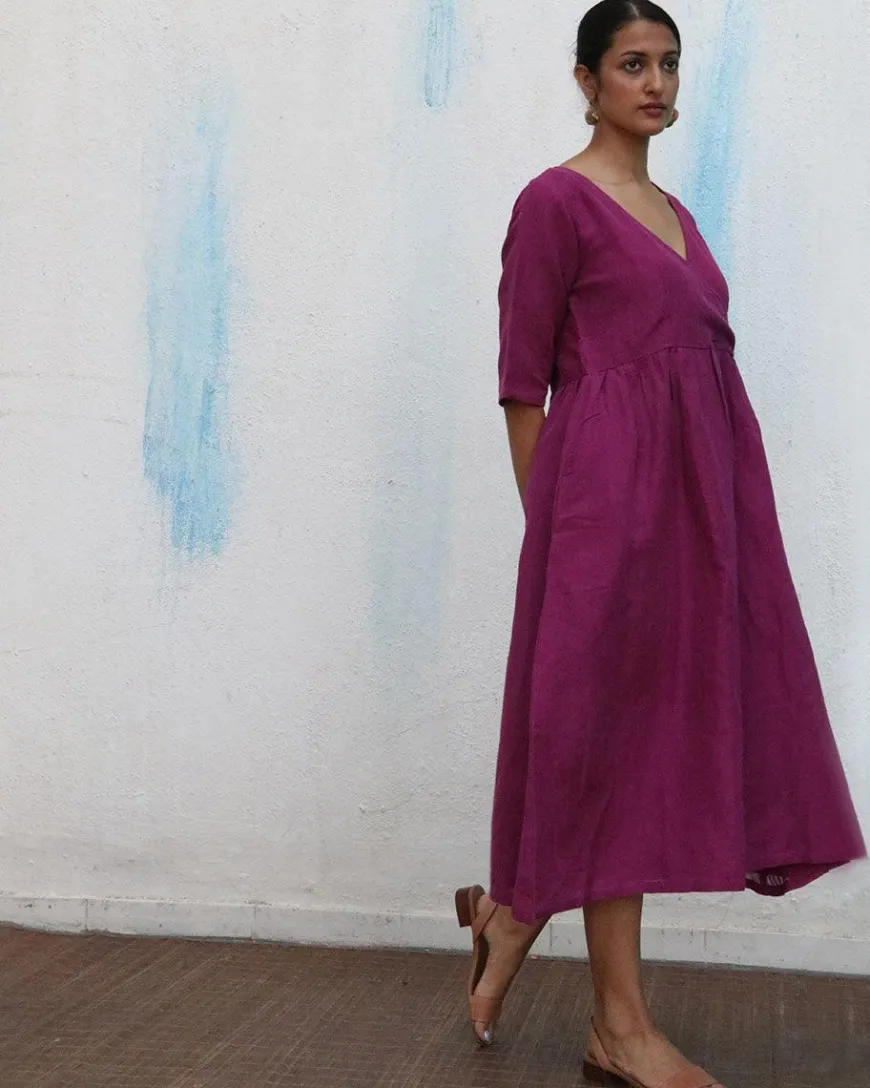 Brisa Handwoven Linen Dress - Breathe