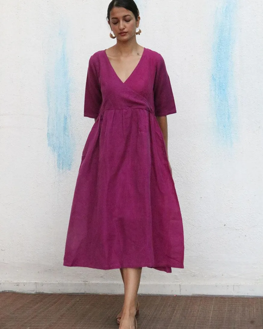 Brisa Handwoven Linen Dress - Breathe