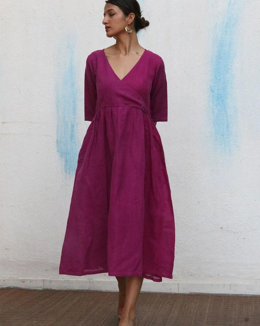 Brisa Handwoven Linen Dress - Breathe