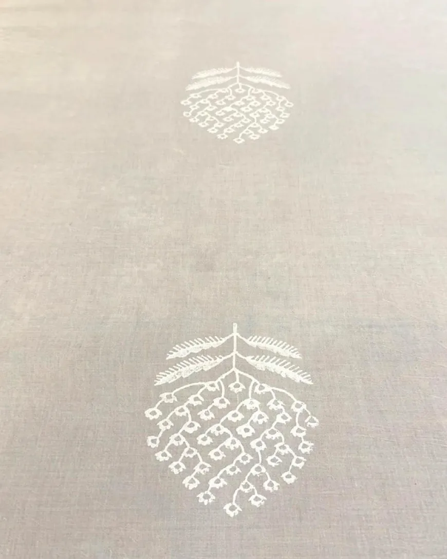 Buttercup Fade Ivory Block Printed Dress - SFD