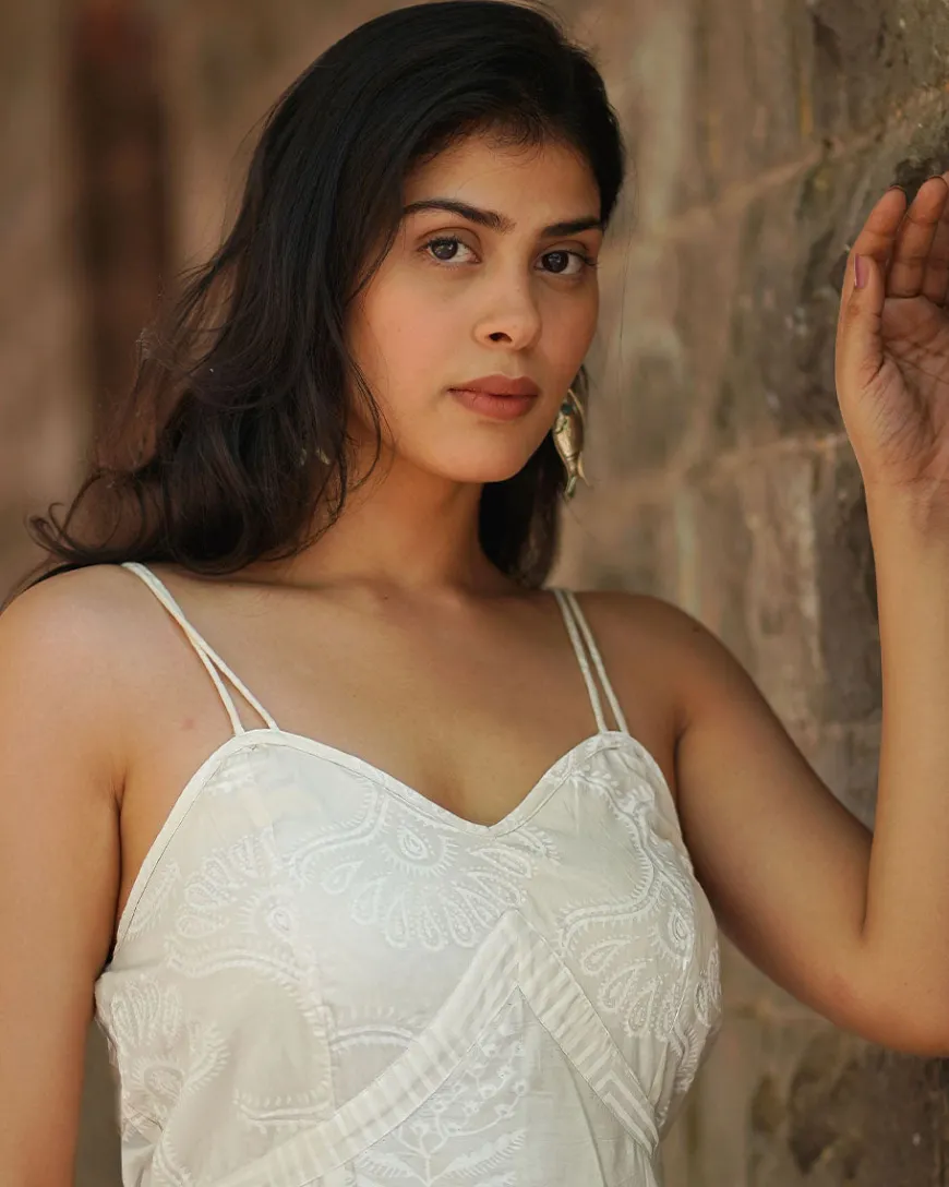 Buttercup Fade Ivory Block Printed Dress - SFD