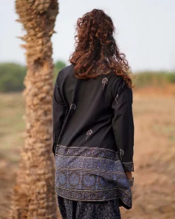 Casa Blanca Lily Blockprinted Cotton Top-WWB