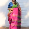 Chucklesome Charm Hand-Dyed Handwoven Cotton Saree