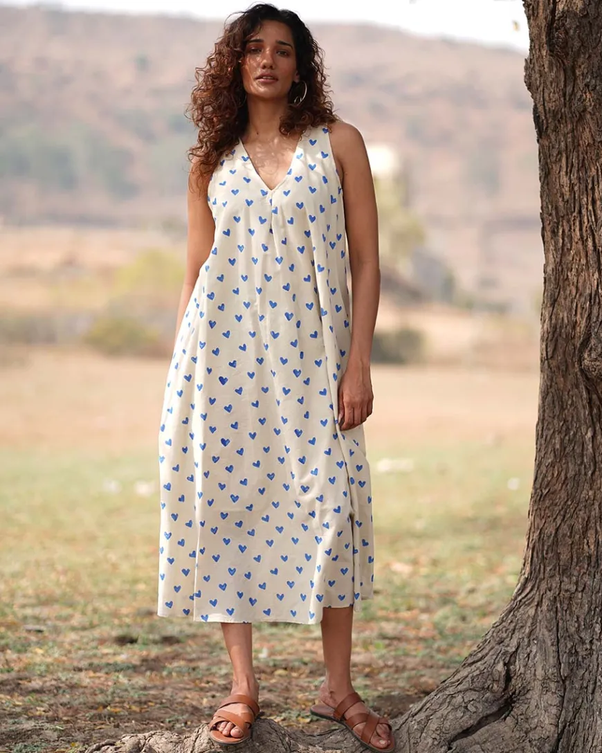 Dil Chahta Hai Handblock Printed Cotton Dress