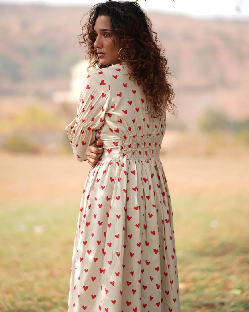 Dil Dariya Handblock Printed Cotton Dress
