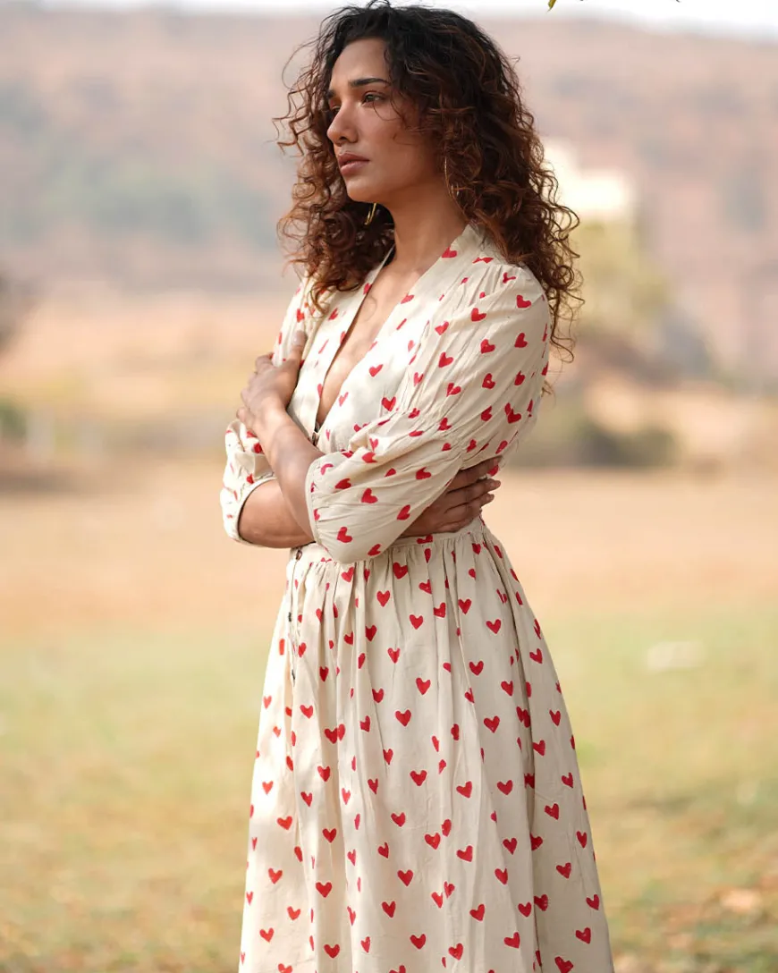 Dil Dariya Handblock Printed Cotton Dress