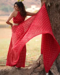 Dil Deewana Handblock Printed Cotton Saree