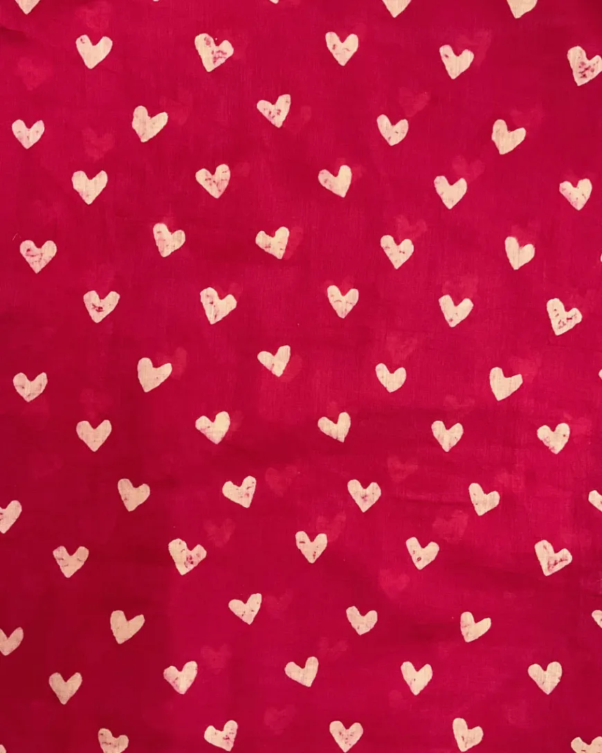 Dil Deewana Handblock Printed Cotton Saree