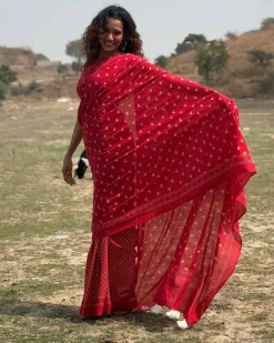 Dil Deewana Handblock Printed Cotton Saree