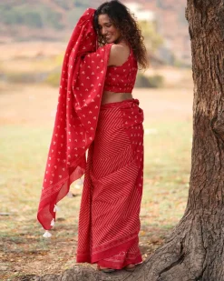 Dil Deewana Handblock Printed Cotton Saree