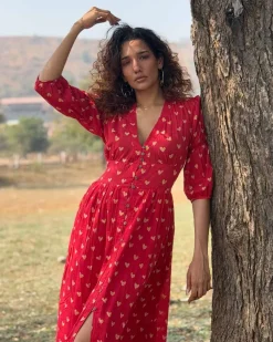 Dil Se Re Handblock Printed Cotton Dress