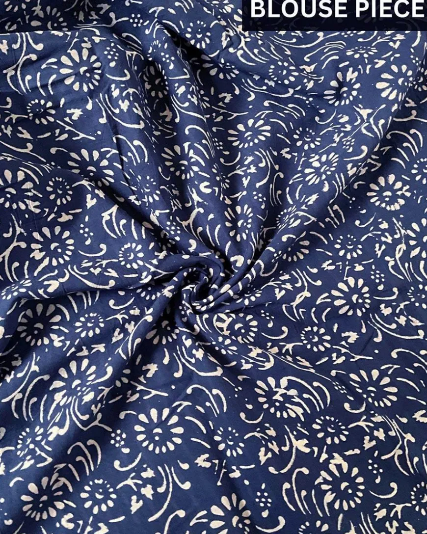 Dragonfly Flight Hand Blockprinted Cotton Saree