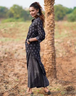 Dusk Breeze Blockprinted Cotton Kurti-WWB