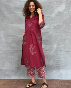 Earth’s Pulse Blockprinted Cotton Kurti