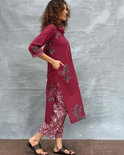 Earth’s Pulse Blockprinted Cotton Kurti
