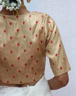 Eudora Gold Brocade Blouse
