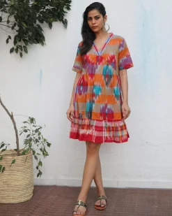 Farheen Gamcha Cotton Dress