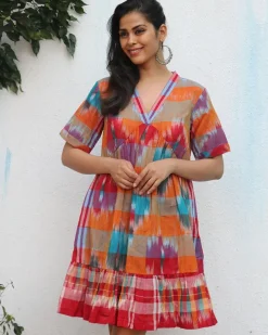 Farheen Gamcha Cotton Dress