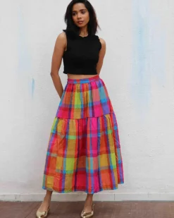 Feodora Handwoven Cotton Skirt