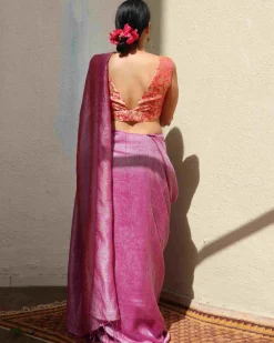 Fuchsia Pink Brocade Blouse - TOG
