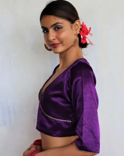 Hiraya Mashru Silk Blouse - Roshni