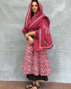 Hues of Horizon Blockprinted Cotton Dupatta