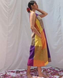 Indradhanush Handwoven Cotton Dress - RC
