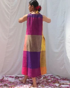 Indradhanush Handwoven Cotton Dress - RC
