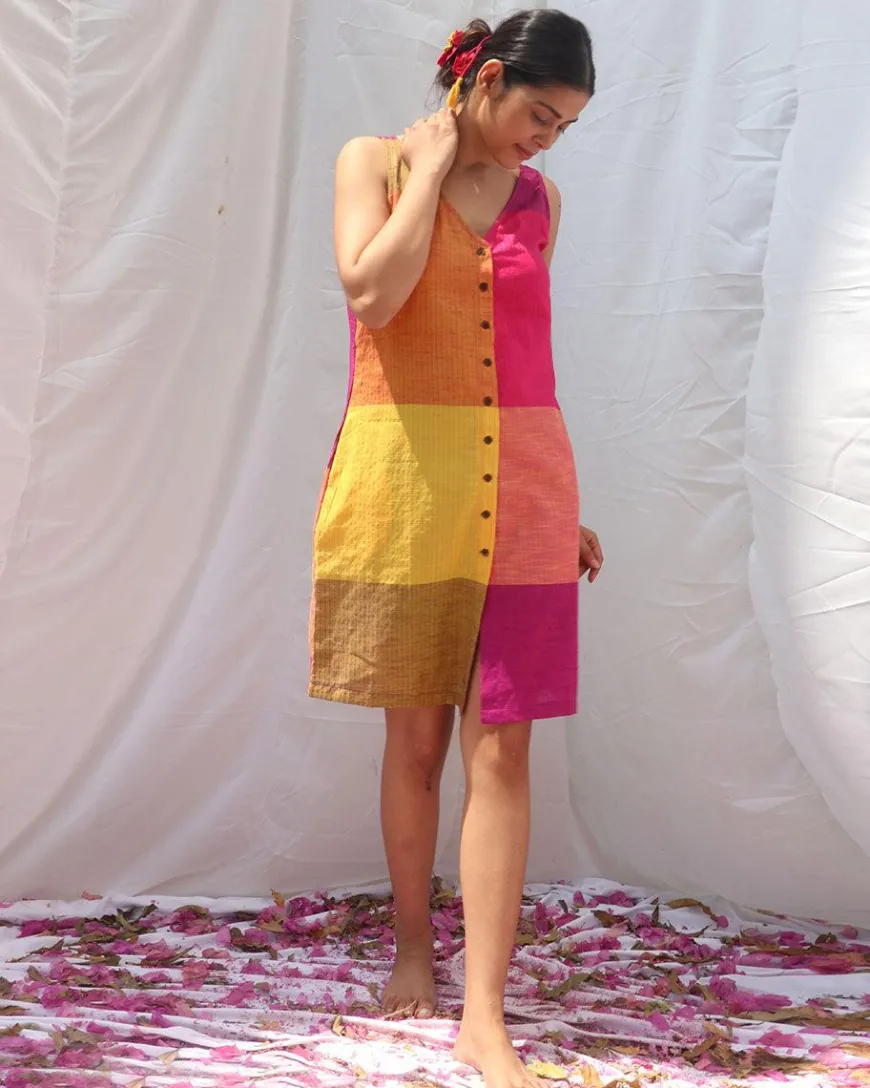 Iris Handwoven Cotton Dress - RC