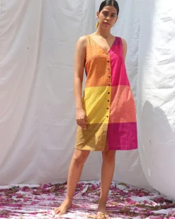 Iris Handwoven Cotton Dress - RC