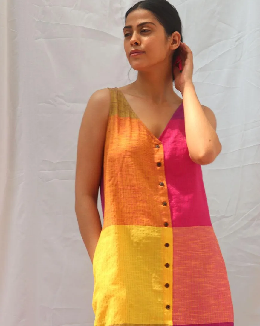 Iris Handwoven Cotton Dress - RC