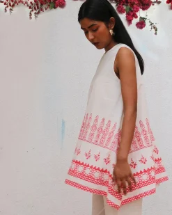 Juno Blockprinted Cotton Top - BGVL
