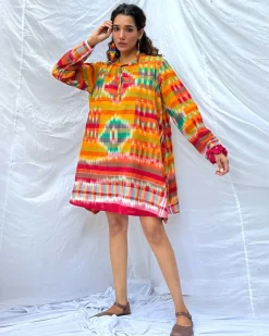 Kajri Gamcha Cotton Dress - GMC